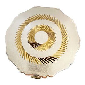 1970s Stratton England Silver Plated Convertible Loose Powder Compact 3.5" MINT!